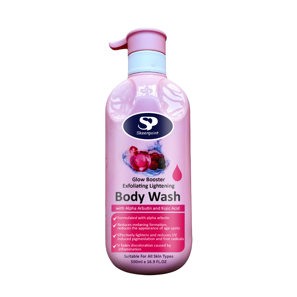 Skeenpoint Glow Booster Body Wash – brightening and hydrating body cleanser for smooth, radiant skin, suitable for all skin types, helps improve dullness and uneven tone.