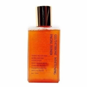 Bismid Glutathione Whitening Toner bottle for glowing, even-toned skin, designed to brighten dark spots and improve skin clarity for a radiant complexion. Your Trusted Skincare Authority.