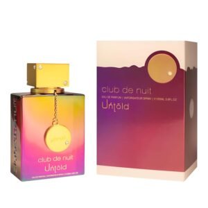 Club de Nuit Untold perfume by Armaf luxury unisex fragrance bottle displayed on white background