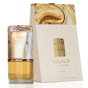 Lattafa Al Nashama 100ml Eau de Parfum bottle – premium unisex perfume on white background”