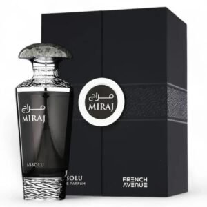 French Avenue Miraj perfume bottle, premium Eau de Parfum with elegant packaging for luxury fragrance collection
