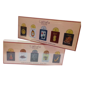 Lattafa Pride Gift Set Box luxury perfume set with elegant packaging showcasing premium fragrance collection ideal for gifting and personal use